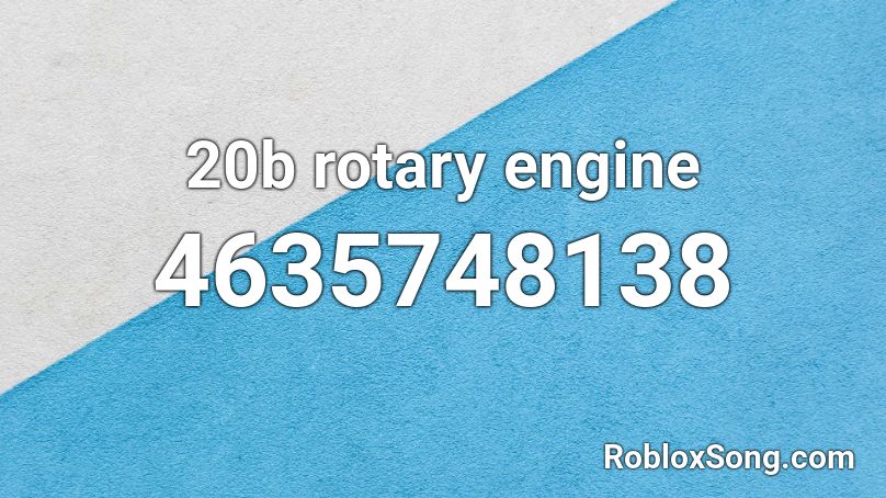 20b rotary engine Roblox ID