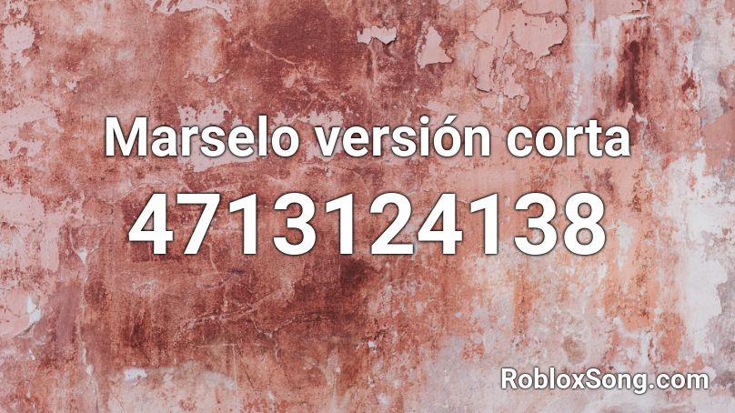 Marselo versión corta Roblox ID