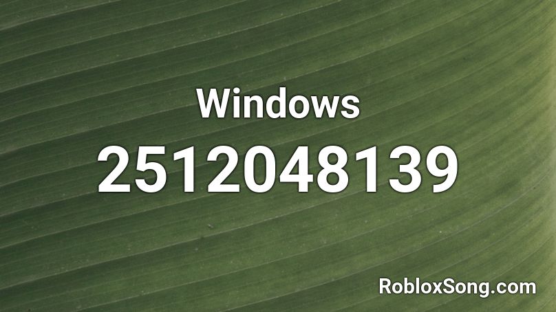 Windows Roblox ID