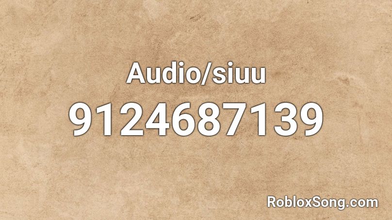 Audio/siuu Roblox ID