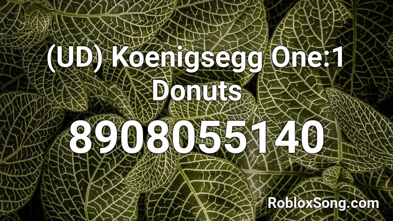 (UD) Koenigsegg One:1 Donuts Roblox ID