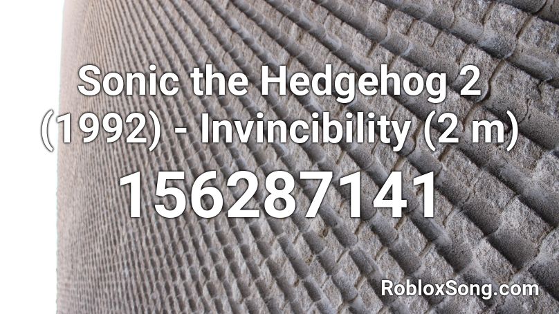 Sonic the Hedgehog 2 (1992) - Invincibility (2 m) Roblox ID