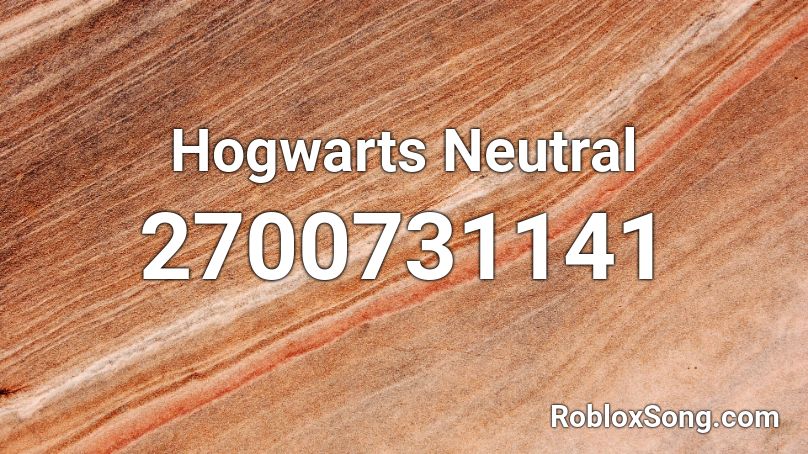 Hogwarts Neutral  Roblox ID