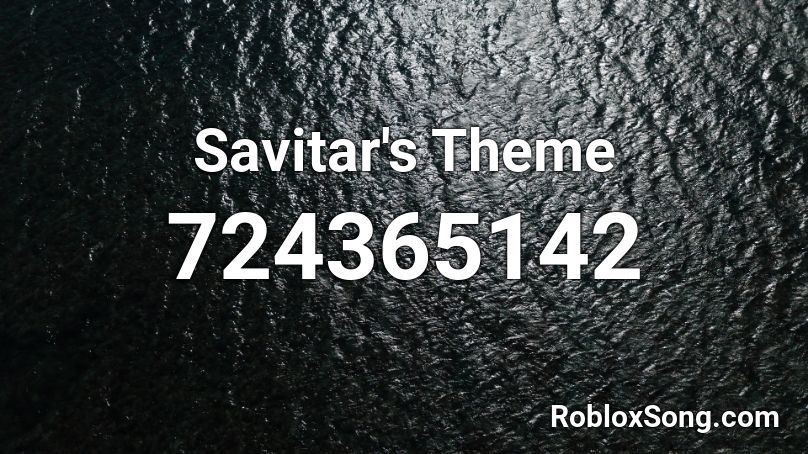 Savitar's Theme Roblox ID