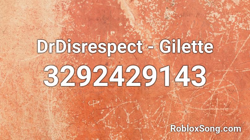DrDisrespect - Gilette Roblox ID