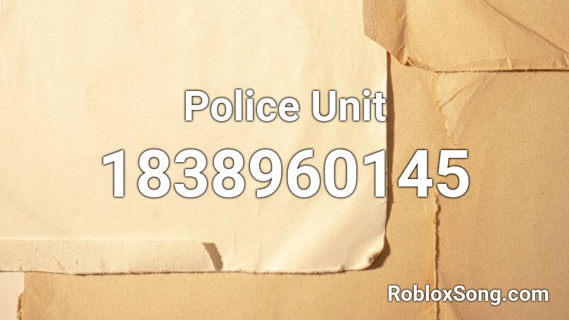 Police Unit Roblox ID