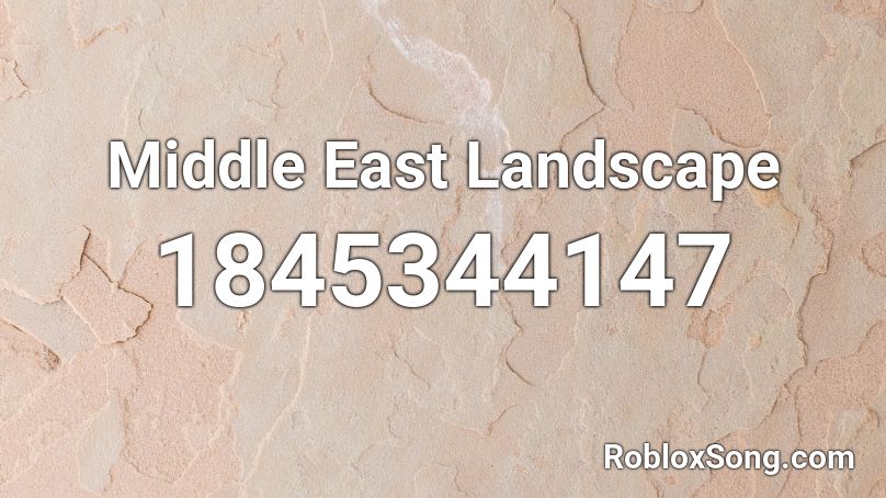 Middle East Landscape Roblox ID