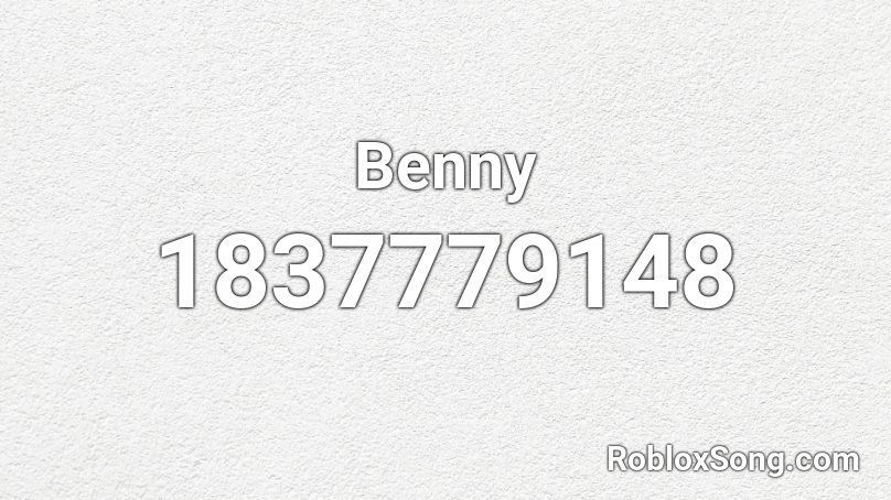 Benny Roblox ID