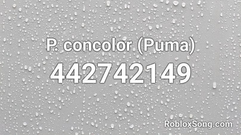 P. concolor (Puma) Roblox ID
