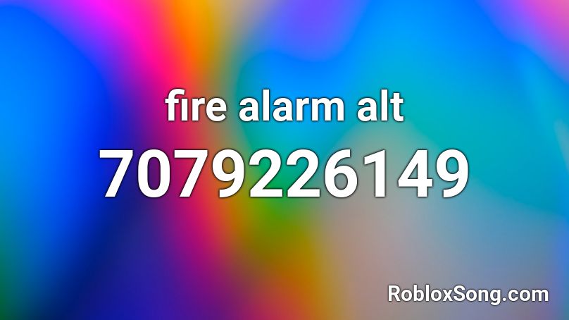 fire alarm alt Roblox ID