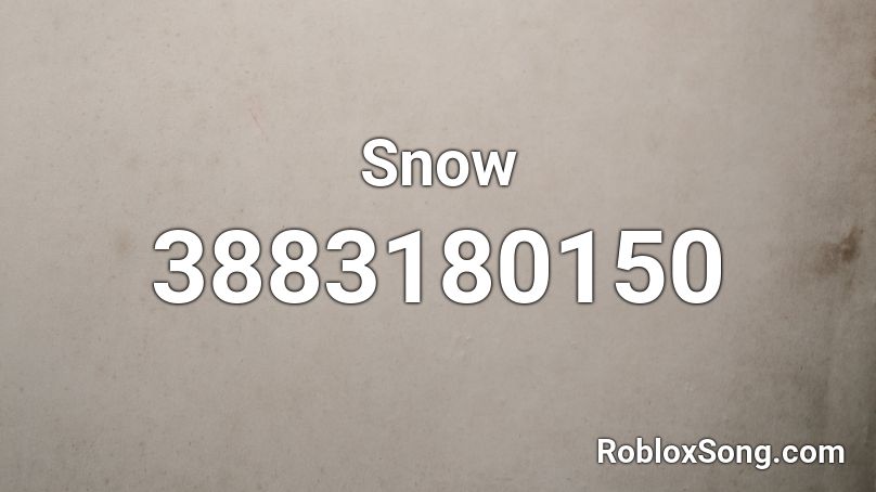 Snow Roblox ID