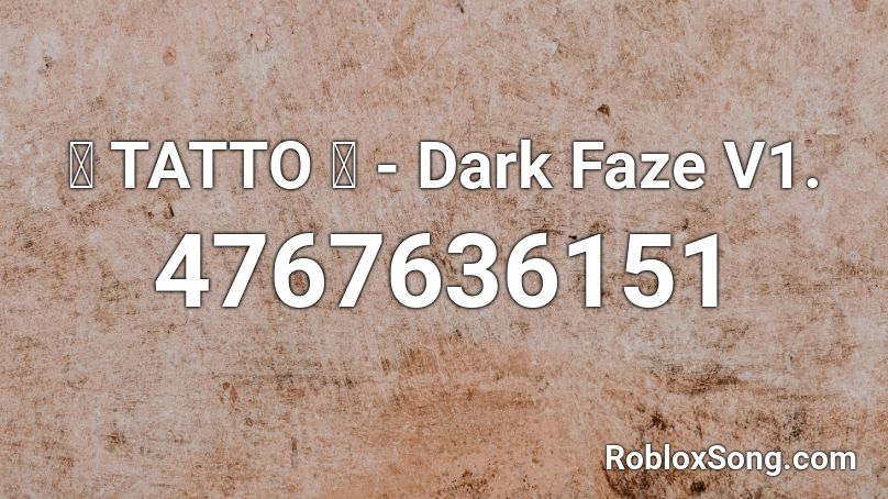 ❌ TATTO ❌ - Dark Faze V1. Roblox ID