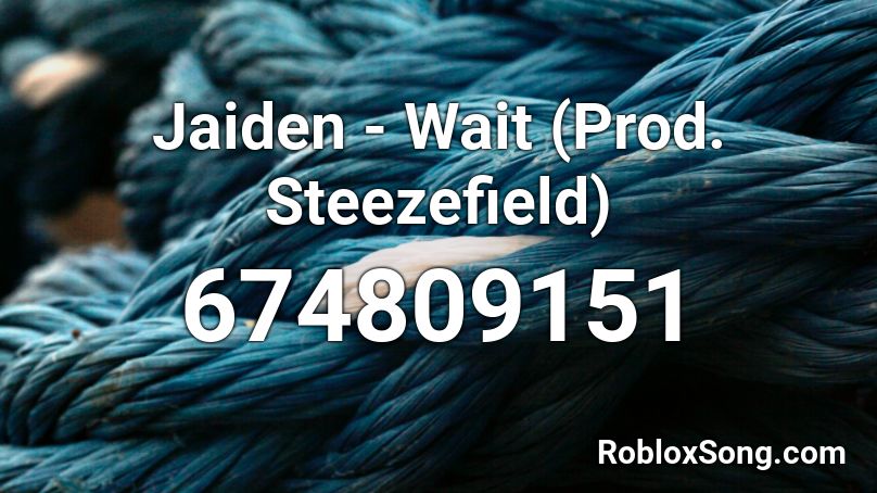 Jaiden - Wait (Prod. Steezefield) Roblox ID