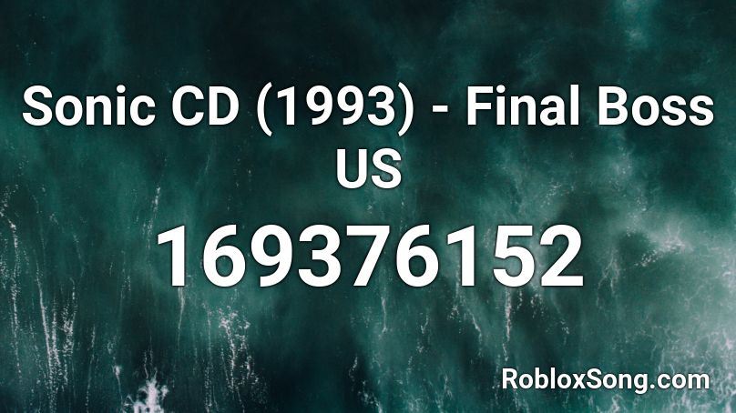 Sonic CD (1993) - Final Boss US Roblox ID
