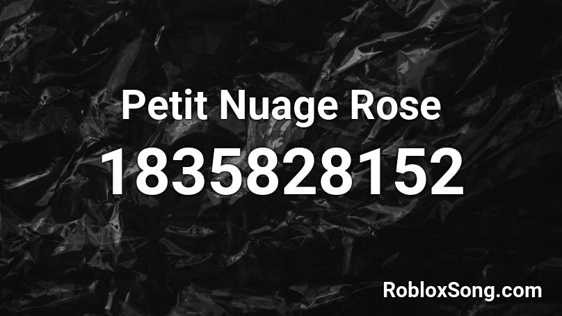 Petit Nuage Rose Roblox ID