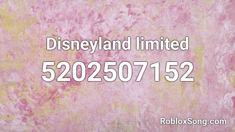 Disneyland limited Roblox ID