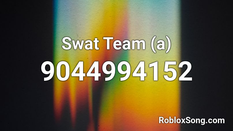 Swat Team (a) Roblox ID