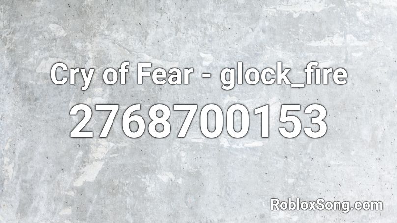 Cry of Fear - glock_fire Roblox ID