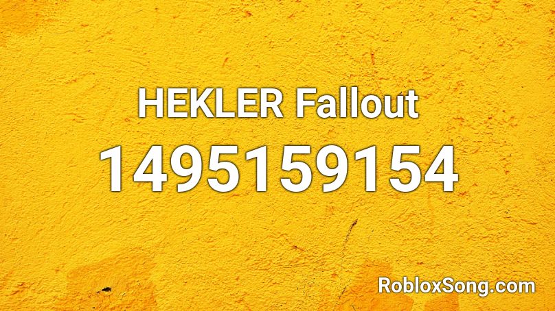 HEKLER Fallout Roblox ID