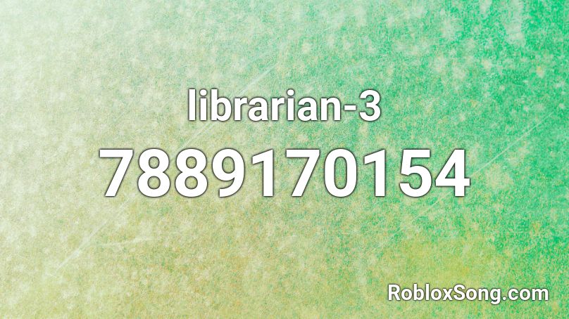 librarian-3 Roblox ID
