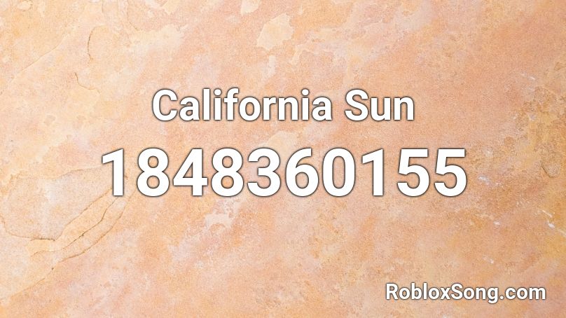 California Sun Roblox ID