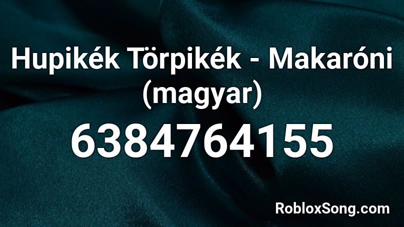 Törpikék (magyar) Roblox ID