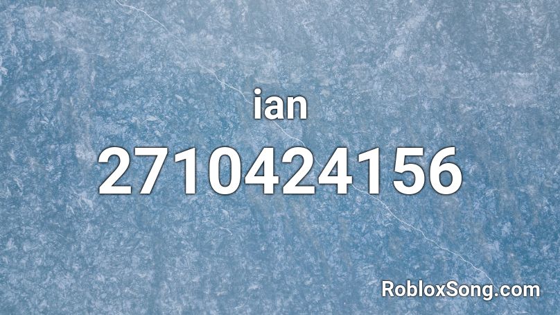 ian Roblox ID