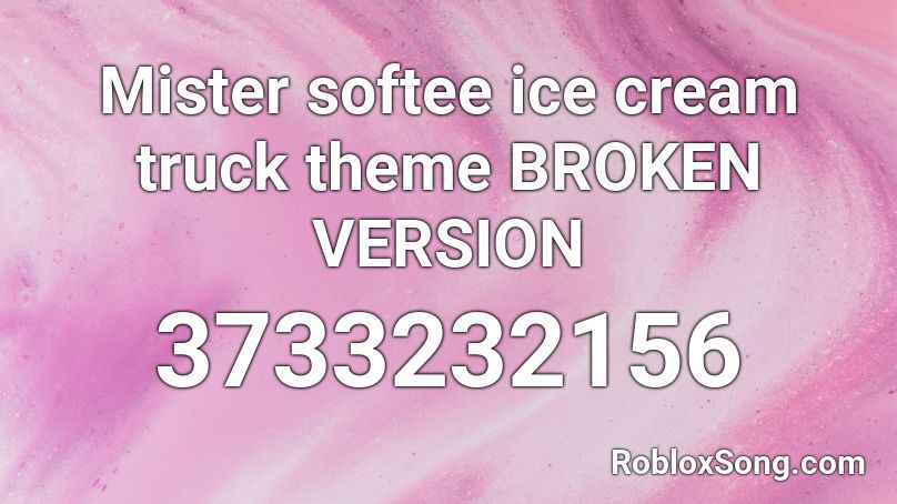 Mister softee ice cream truck theme BROKEN VERSION Roblox ID