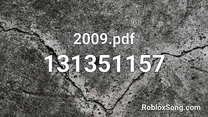 2009.pdf Roblox ID