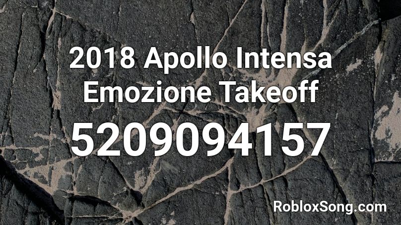2018 Apollo Intensa Emozione Takeoff Roblox ID