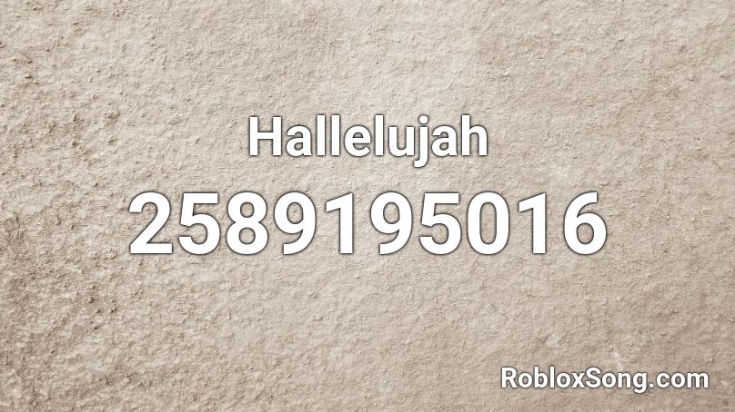 Hallelujah Roblox ID