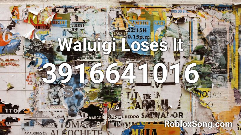 Waluigi Loses It Roblox ID
