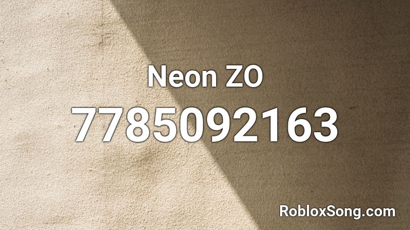 Neon ZO Roblox ID