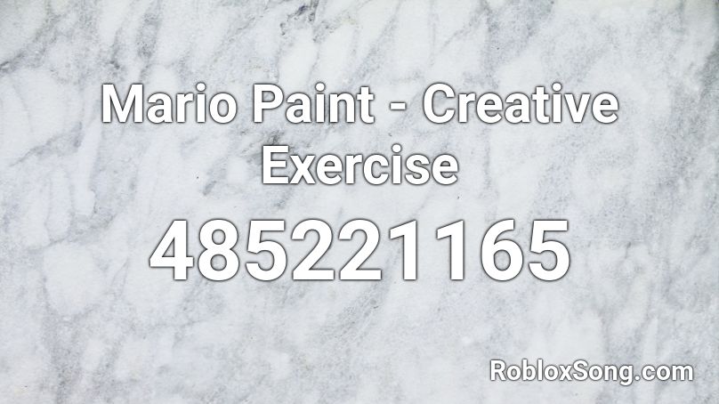 Mario Paint - Creative Exercise Roblox ID
