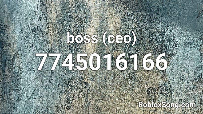 boss (ceo) Roblox ID