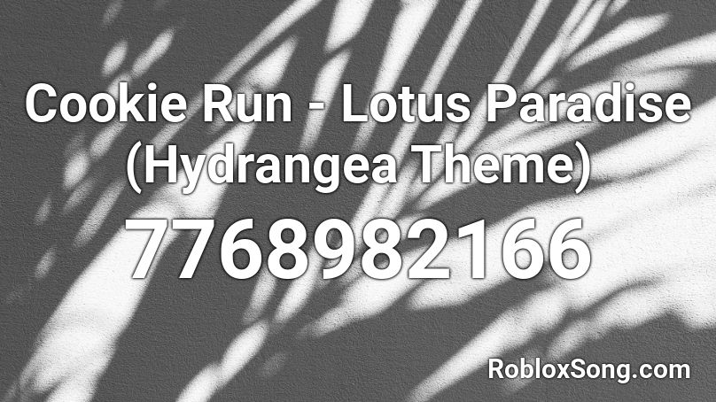 Cookie Run - Lotus Paradise (Hydrangea Theme) Roblox ID
