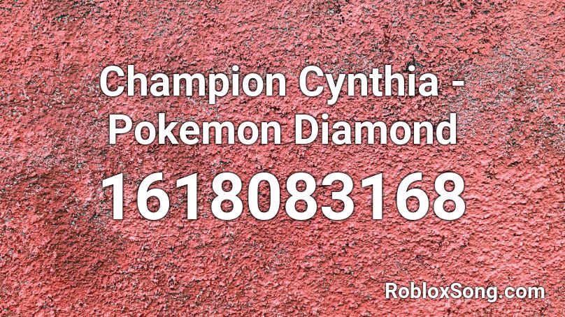 Champion Cynthia - Pokemon Diamond Roblox ID