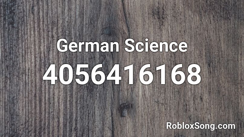 German Science Roblox ID