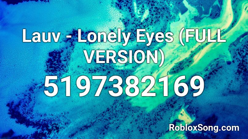 lonly eyes roblox id