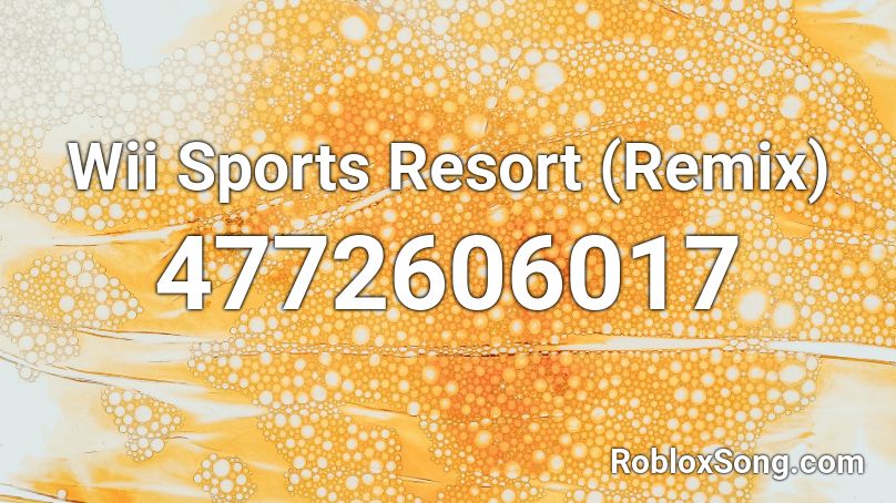 roblox wii sports theme id