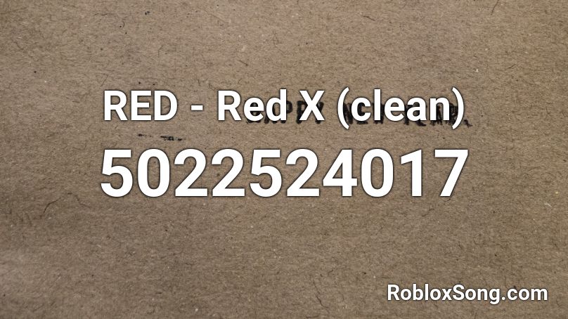 RED - Red X (clean) Roblox ID