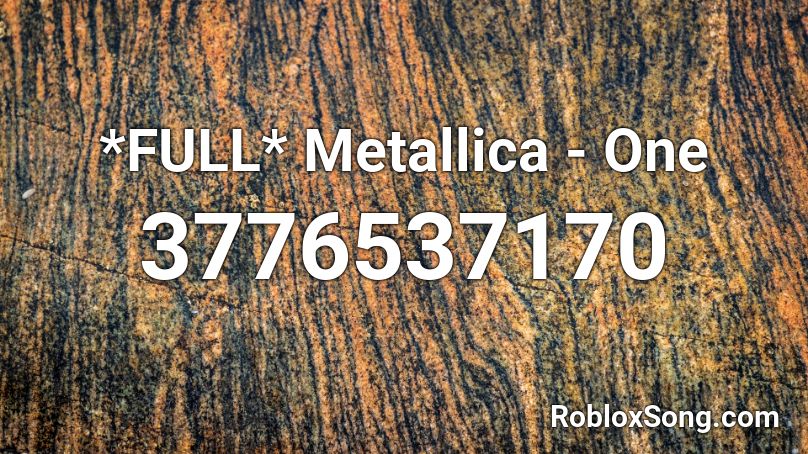 roblox metallica one id