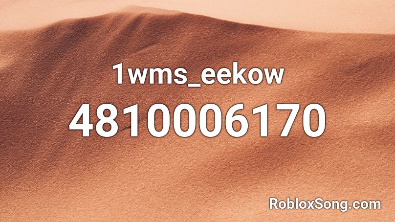 1wms_eekow Roblox ID