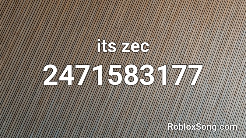its zec Roblox ID