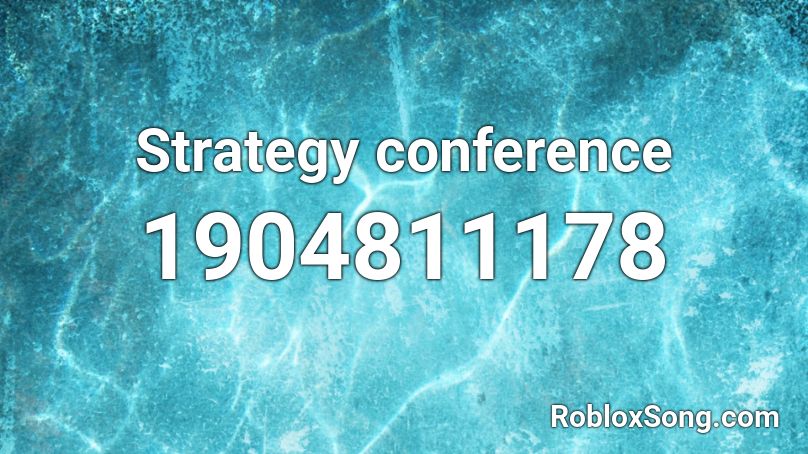 Strategy conference Roblox ID