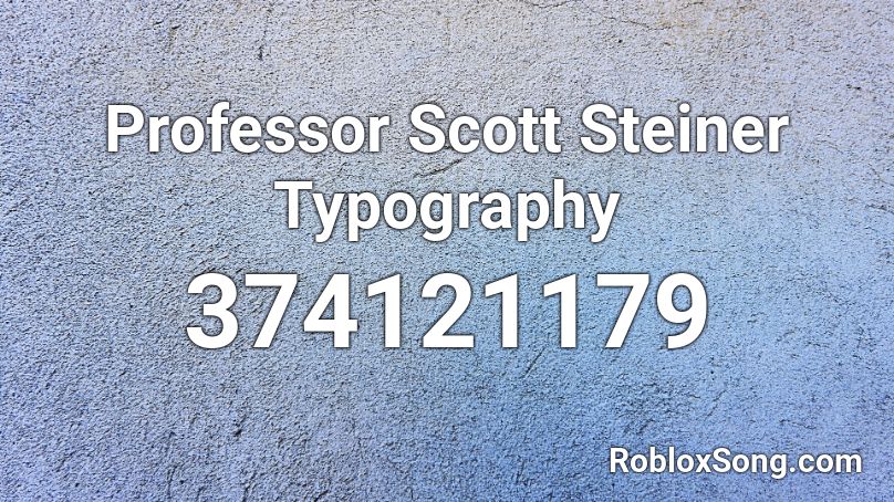 Professor Scott Steiner Typography Roblox ID
