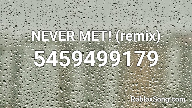 NEVER MET! (remix) Roblox ID