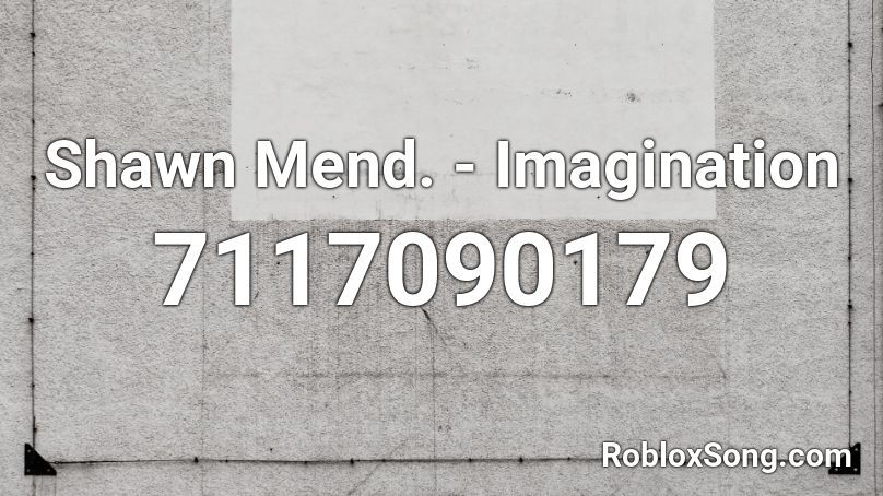 Shawn Mend. - Imagination Roblox ID