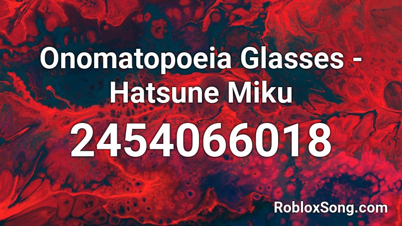 Onomatopoeia Glasses - Hatsune Miku Roblox ID