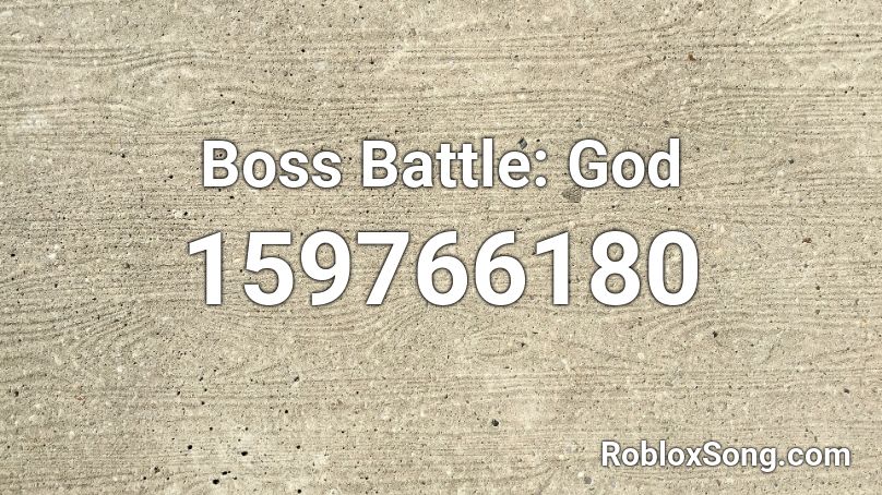 Boss Battle: God Roblox ID